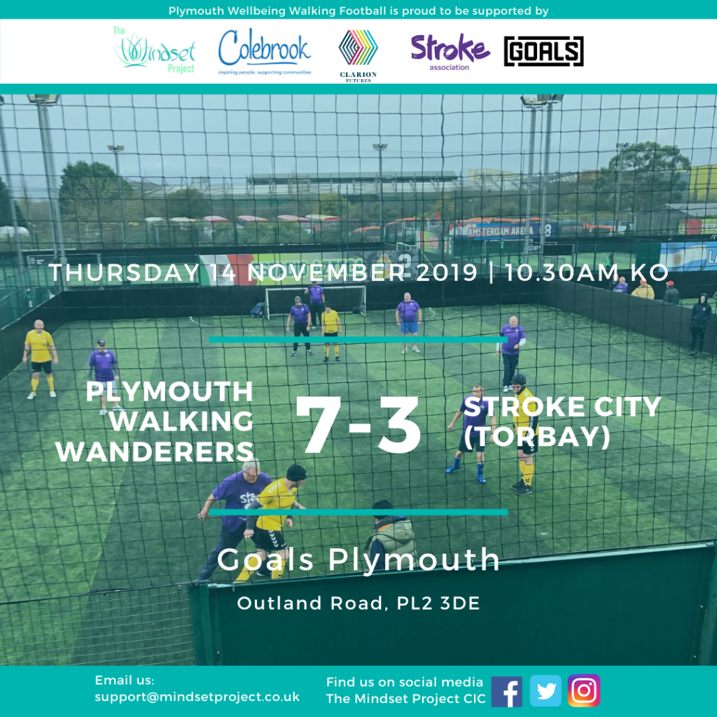 Photo of the final score for the football match