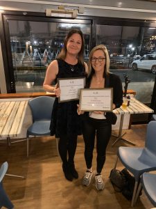 Brydie with Nicky Nurrish from Marbles Lost and Found holding certifcates