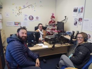 Brydie and Pete at Omnium Radio Station
