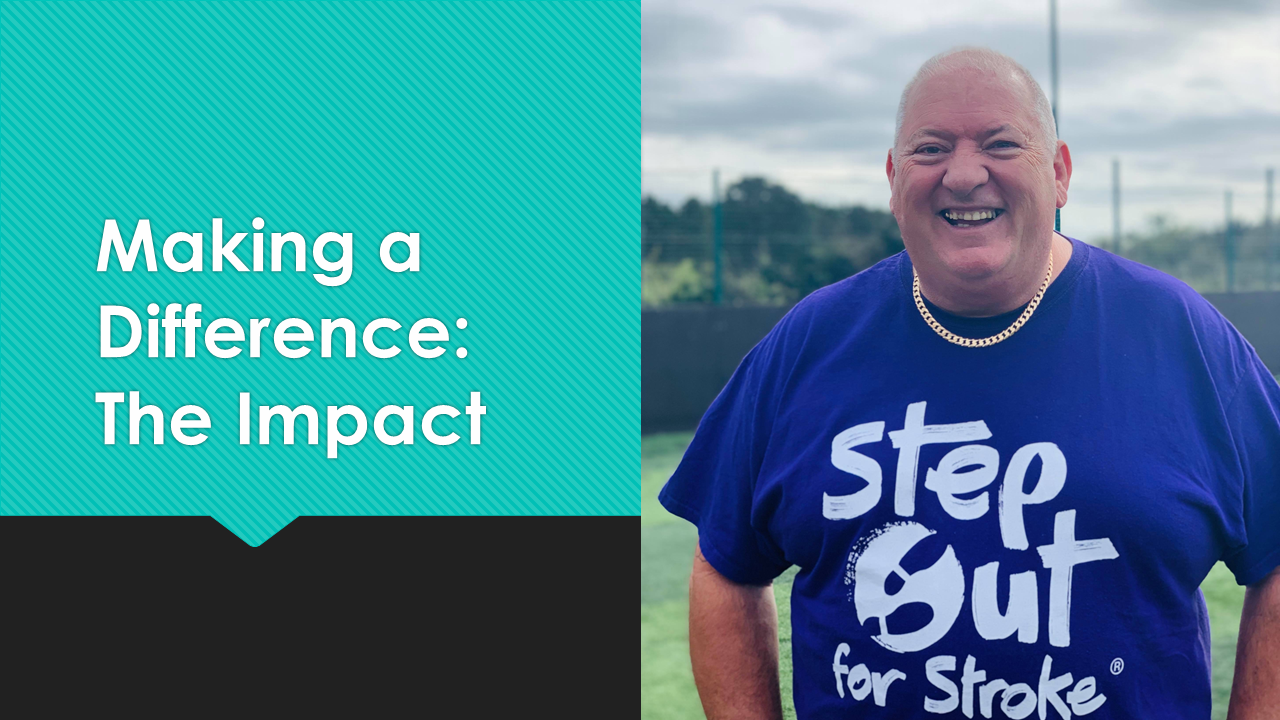 The first slide titled Making a Difference: The Impact with a photo of Neil